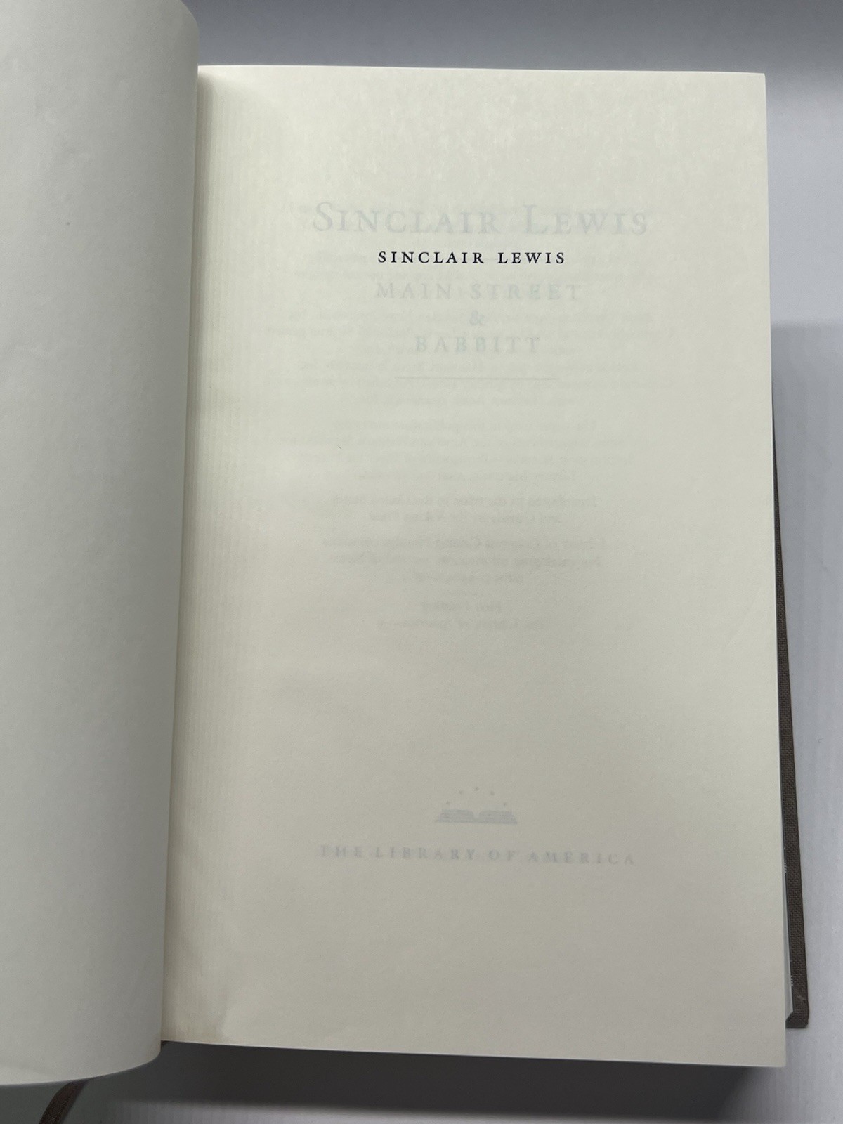 Sinclair Lewis Edition Ser.: Sinclair Lewis: Main Street and Babbitt