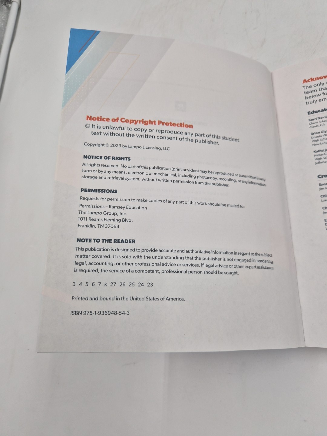 Lot of 10 Foundations in Personal Finance High School 4th Edition 2023 Book New