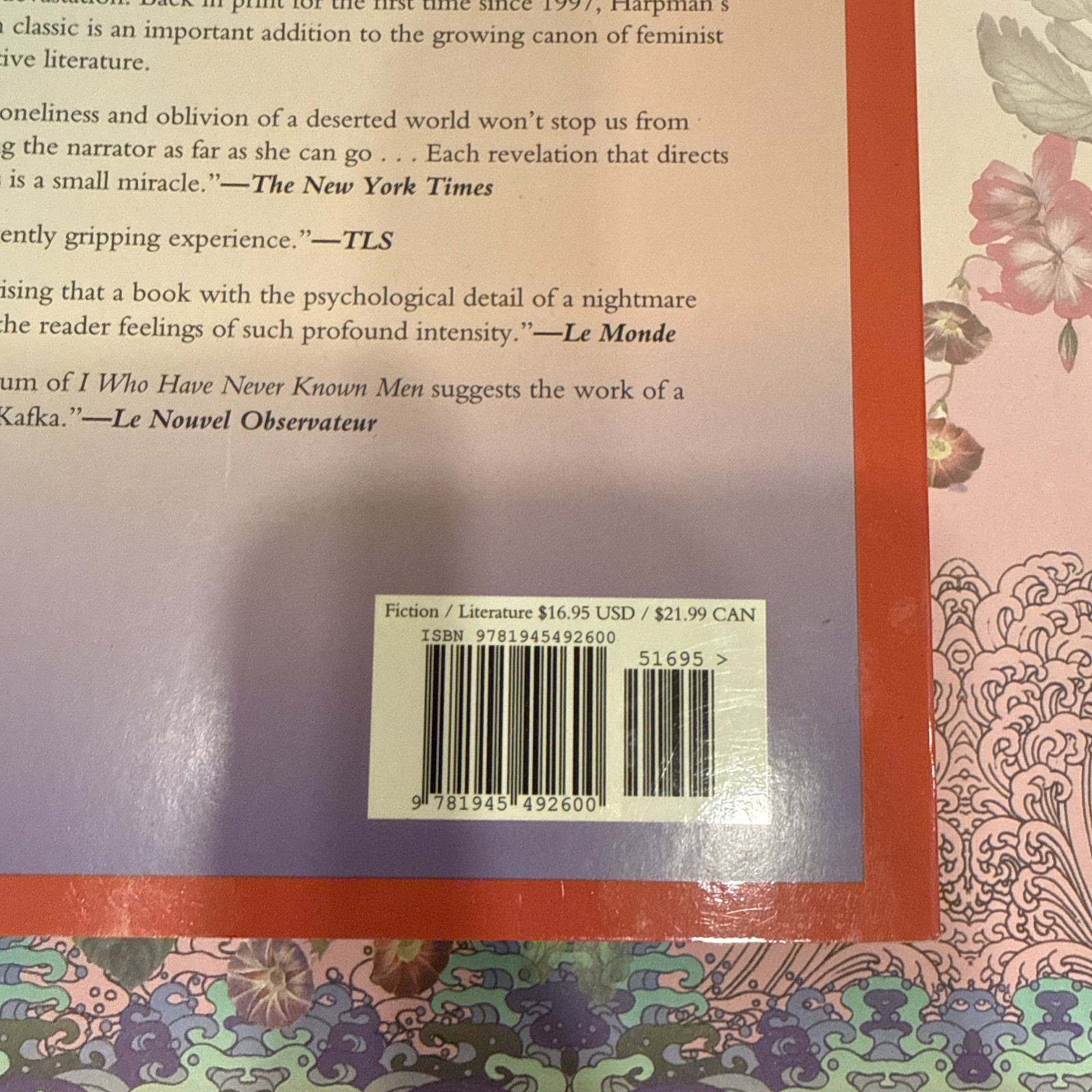 I Who Have Never Known Men by Jacqueline Harpman (2022, Trade Paperback)