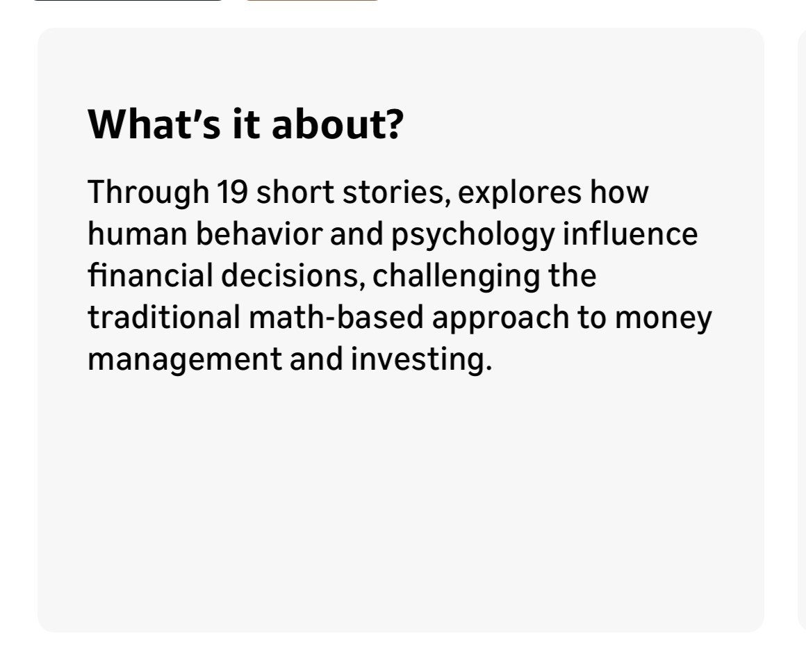 The Psychology of Money by Morgan Housel Hardcover Harriman House Finance Book