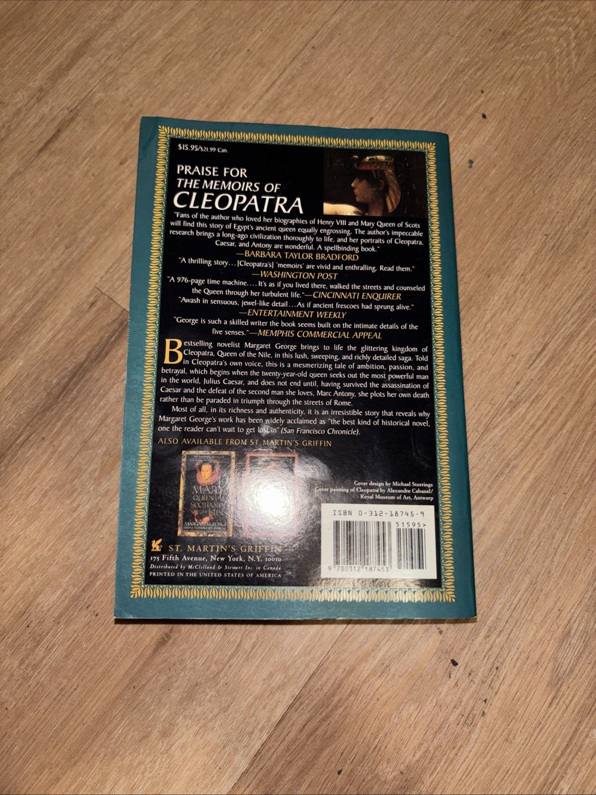 The Memoirs Of Cleopatra Book By Margaret GEORGE New York Times Best Seller