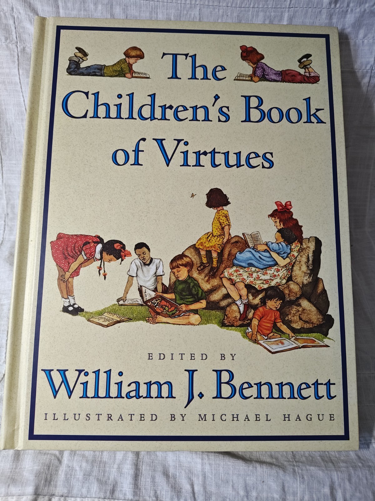 Children’s Book of Virtues by William J. Bennett (1995, Hardcover) 12.25″x9.25″
