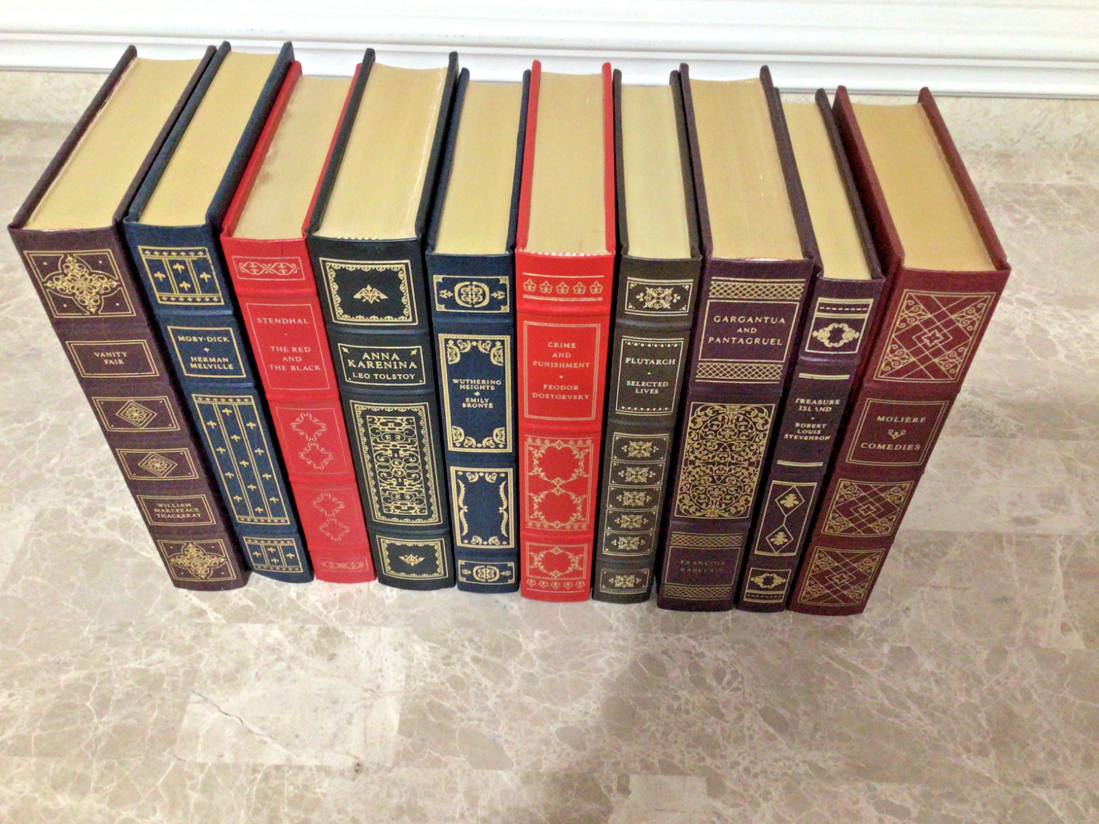 Lot of 10 The Franklin Library Leather Hardcover Books UNREAD Gilded Edges