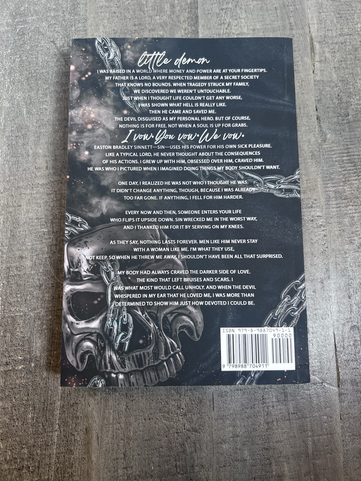 The Sinner: A Dark College Romance Paperback Alternative Cover Shantel Tessier