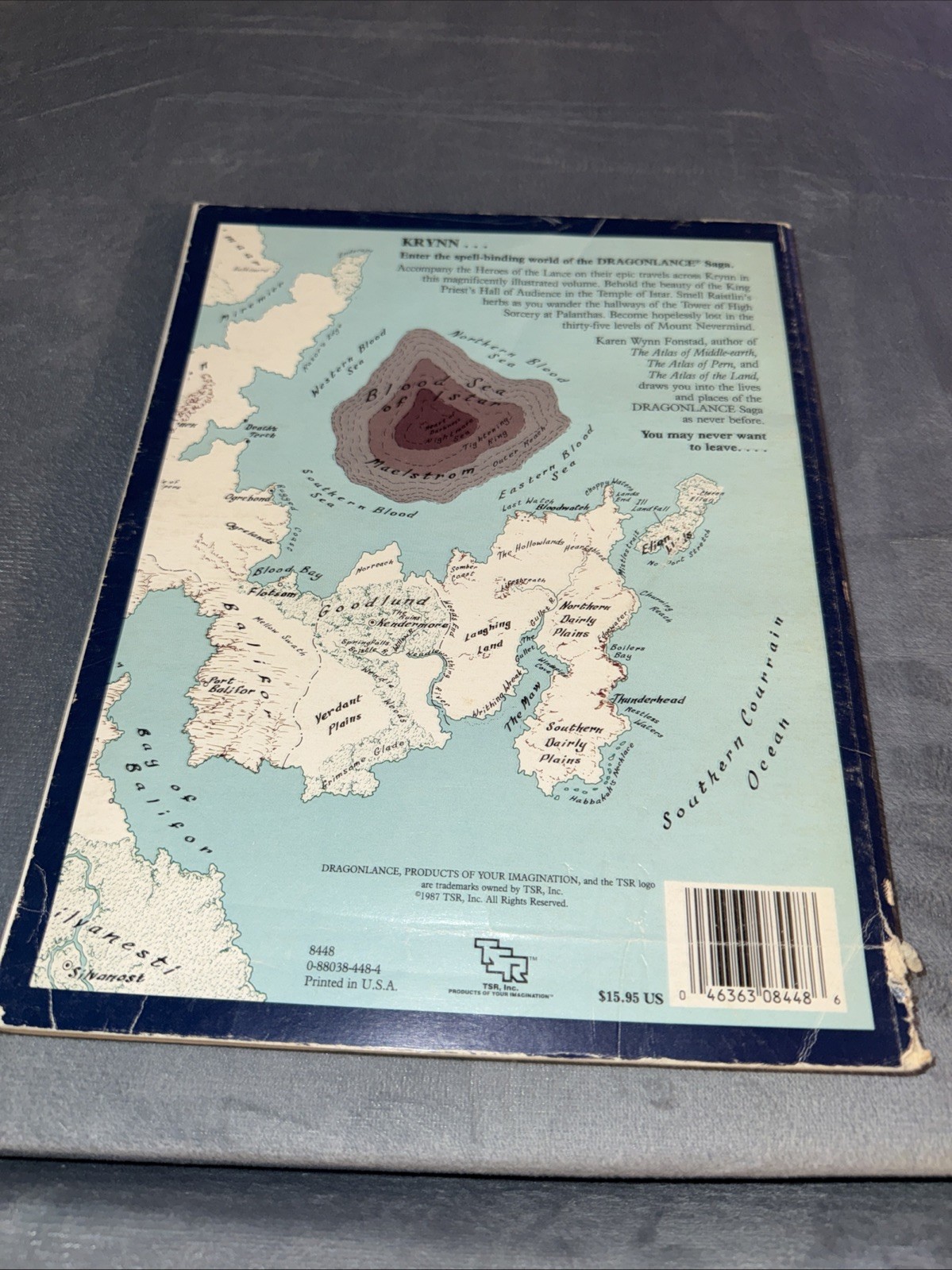 Atlas of the DRAGONLANCE World – TSR Karen Wynn Fonstad 1987 1st Printing 8448