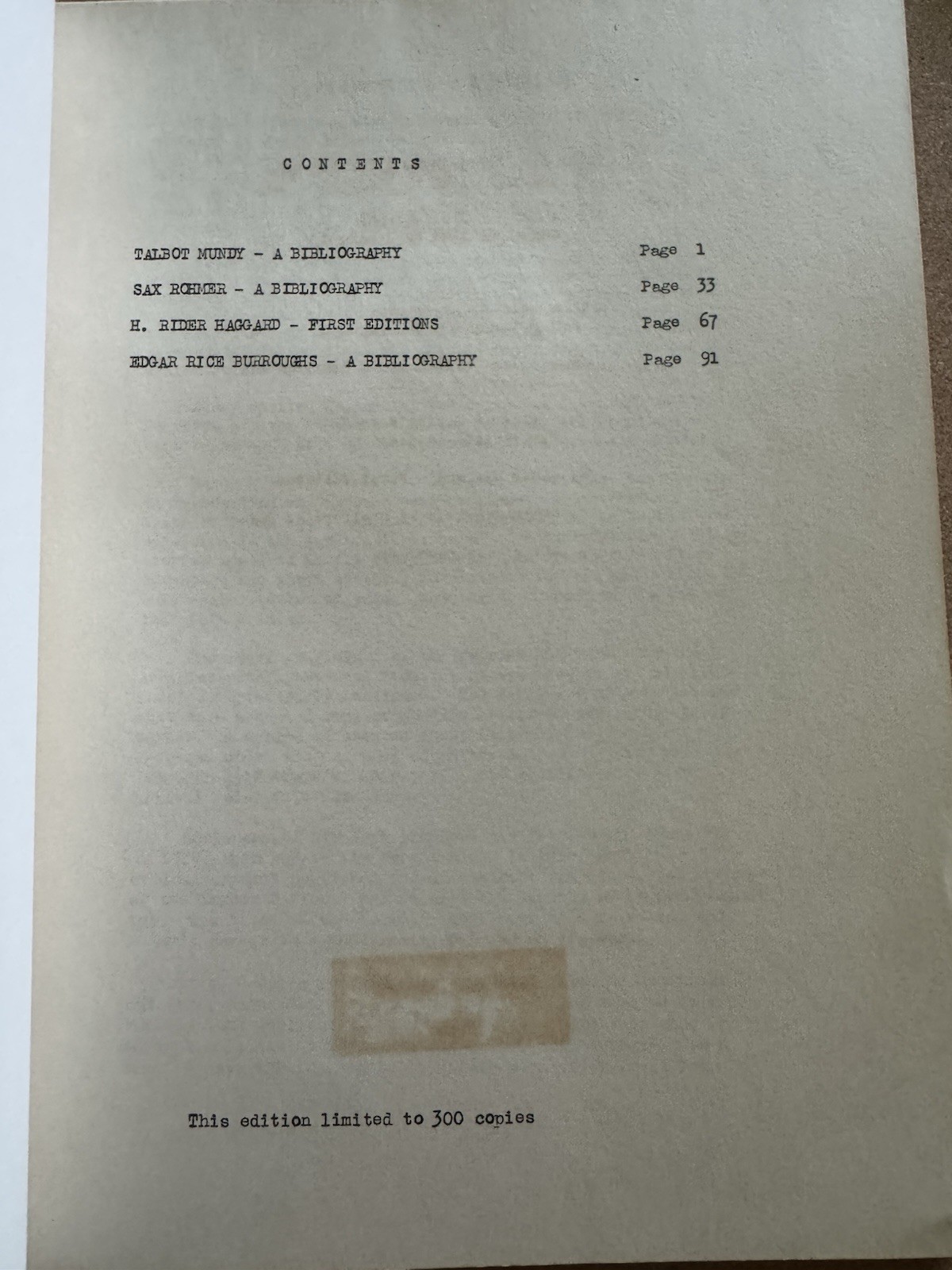 B2 Rare Bibliography of Adventure by Bradford M Day, 1964, 126 pages 1 of 300
