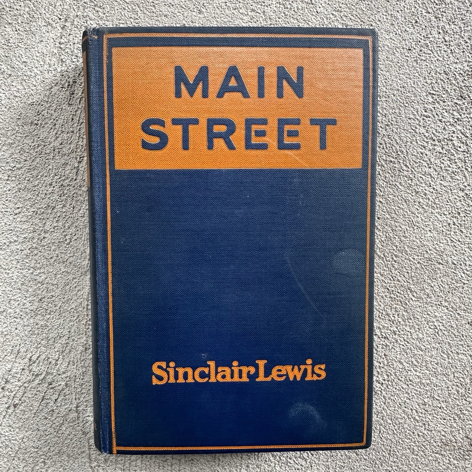 MAIN STREET by Sinclair Lewis Harcourt Brace 1920 Hardcover