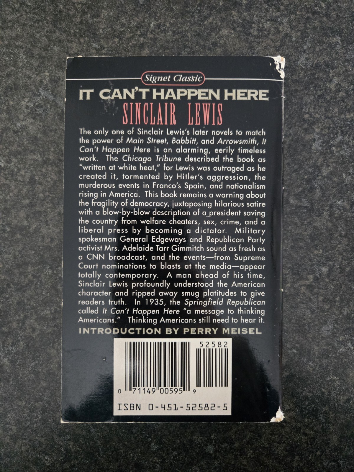 It Can’t Happen Here by Sinclair Lewis Gd+ Paperback 1993