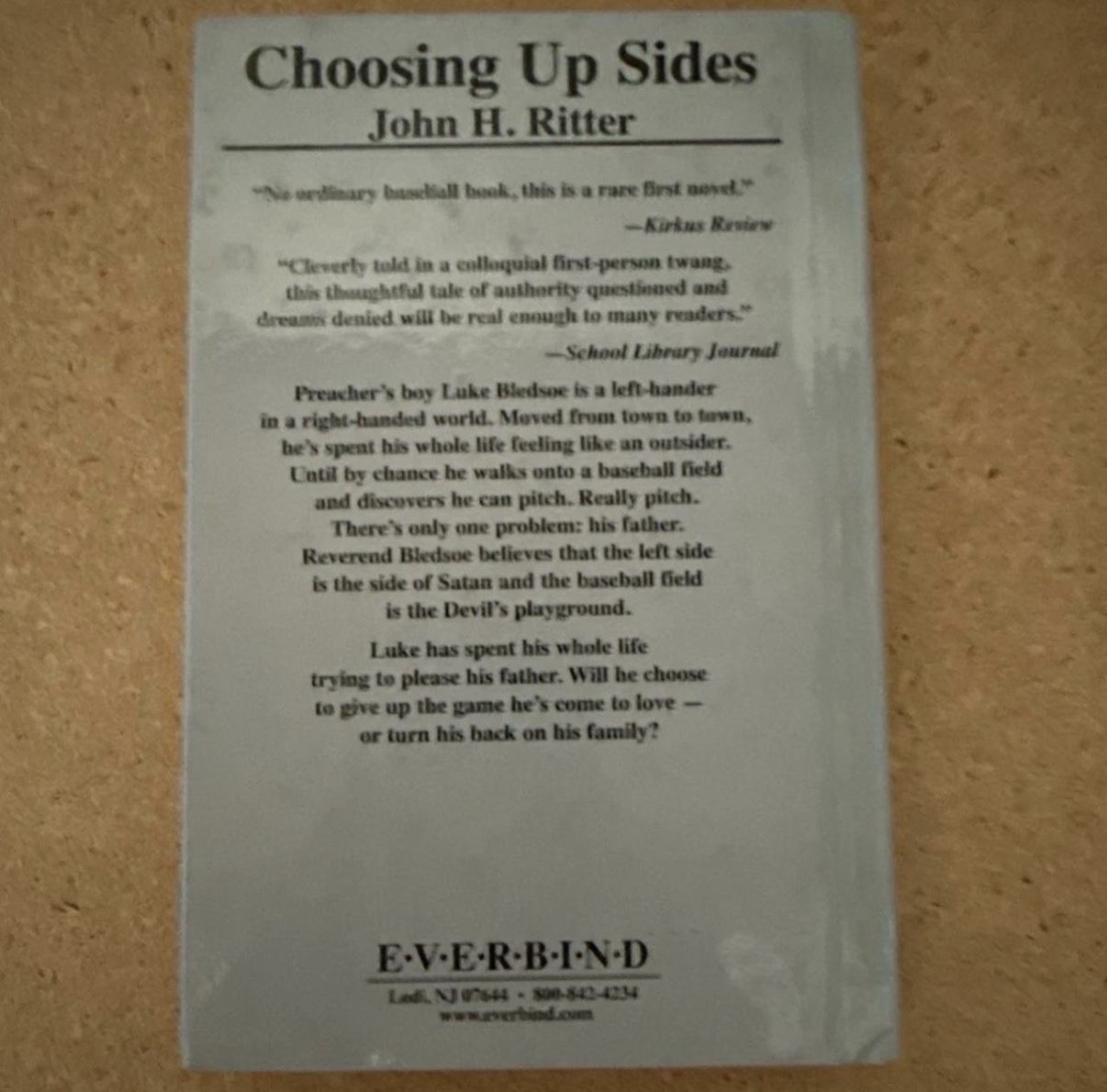 Choosing Up Sides by John H. Ritter (2004, Hardcover, Everbind Books) 272 Pages