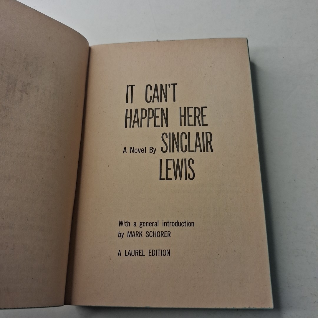 It Can’t Happen Here MMPB (1965) 4th Dell Printing