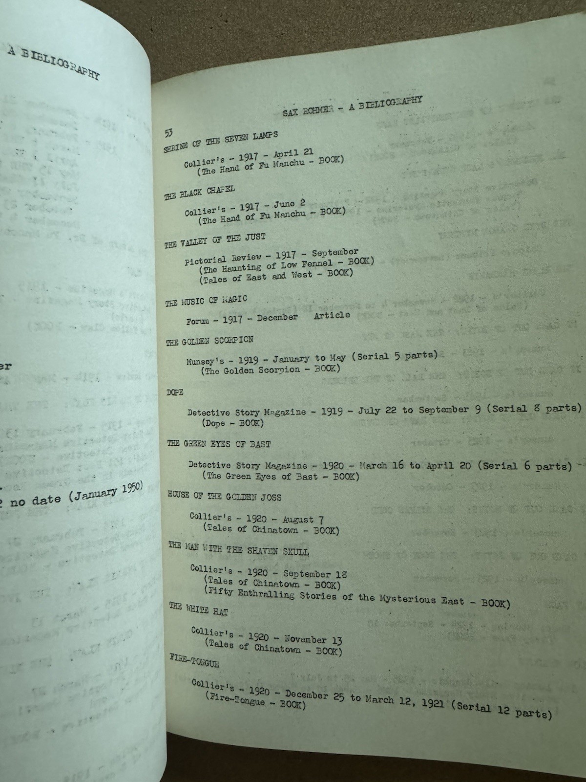 B2 Rare Bibliography of Adventure by Bradford M Day, 1964, 126 pages 1 of 300