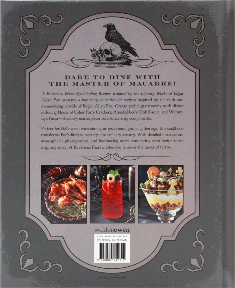 A Ravenous Feast: Edger Allen Poe Inspired Cookbook Spooky Gothic Poetry Recipes