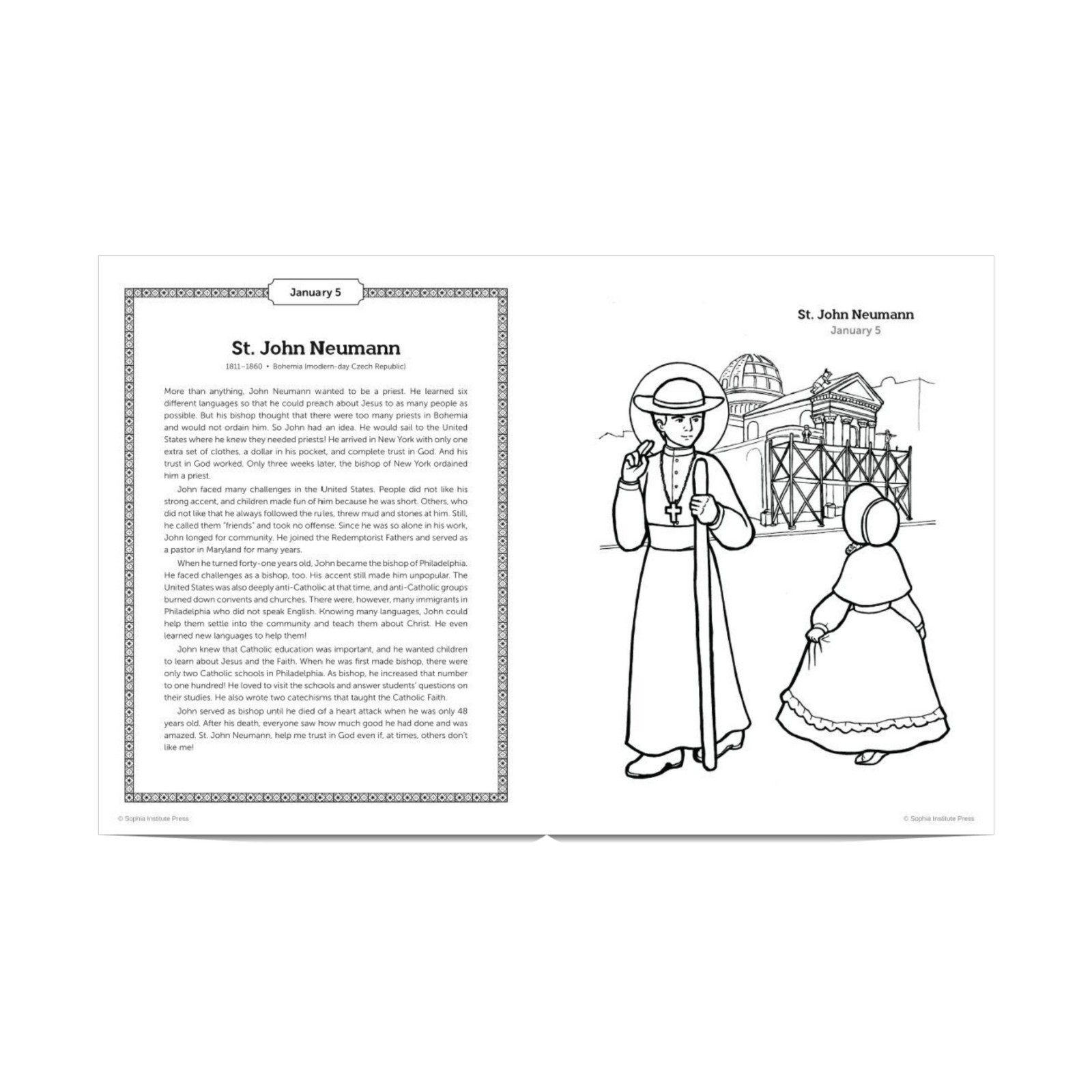 Sophia Institute Press: Coloring Book of Saints Vol 1, 372 pages, SOI8203