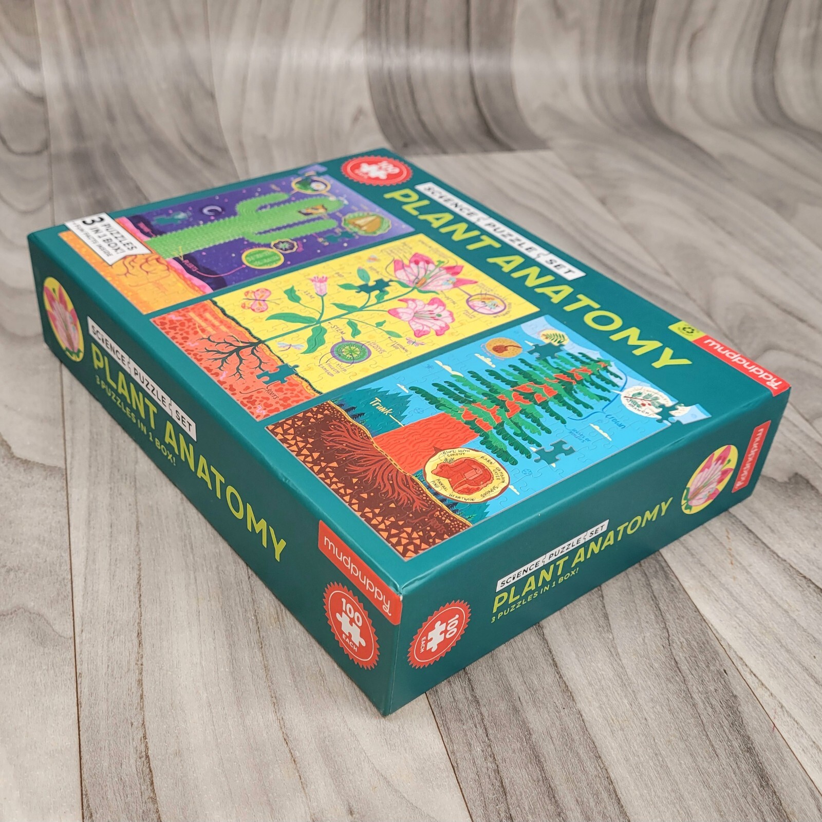 Plant Anatomy Puzzle (3 puzzles in 1 box) 100 Pcs Each Mudpuppy
