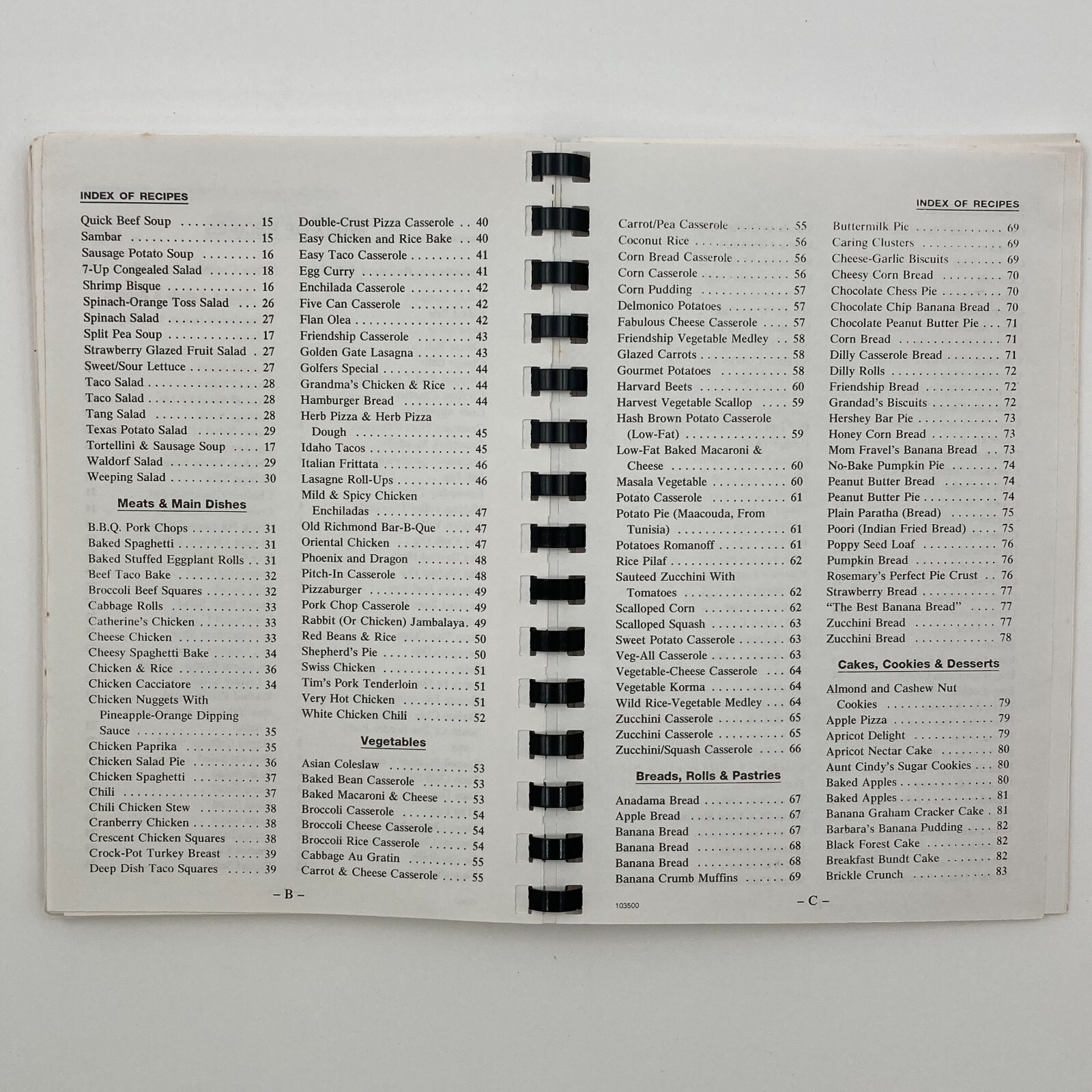 Charles Elementary School Cookbook Richmond, Indiana (1996, Spiral) 126 pages
