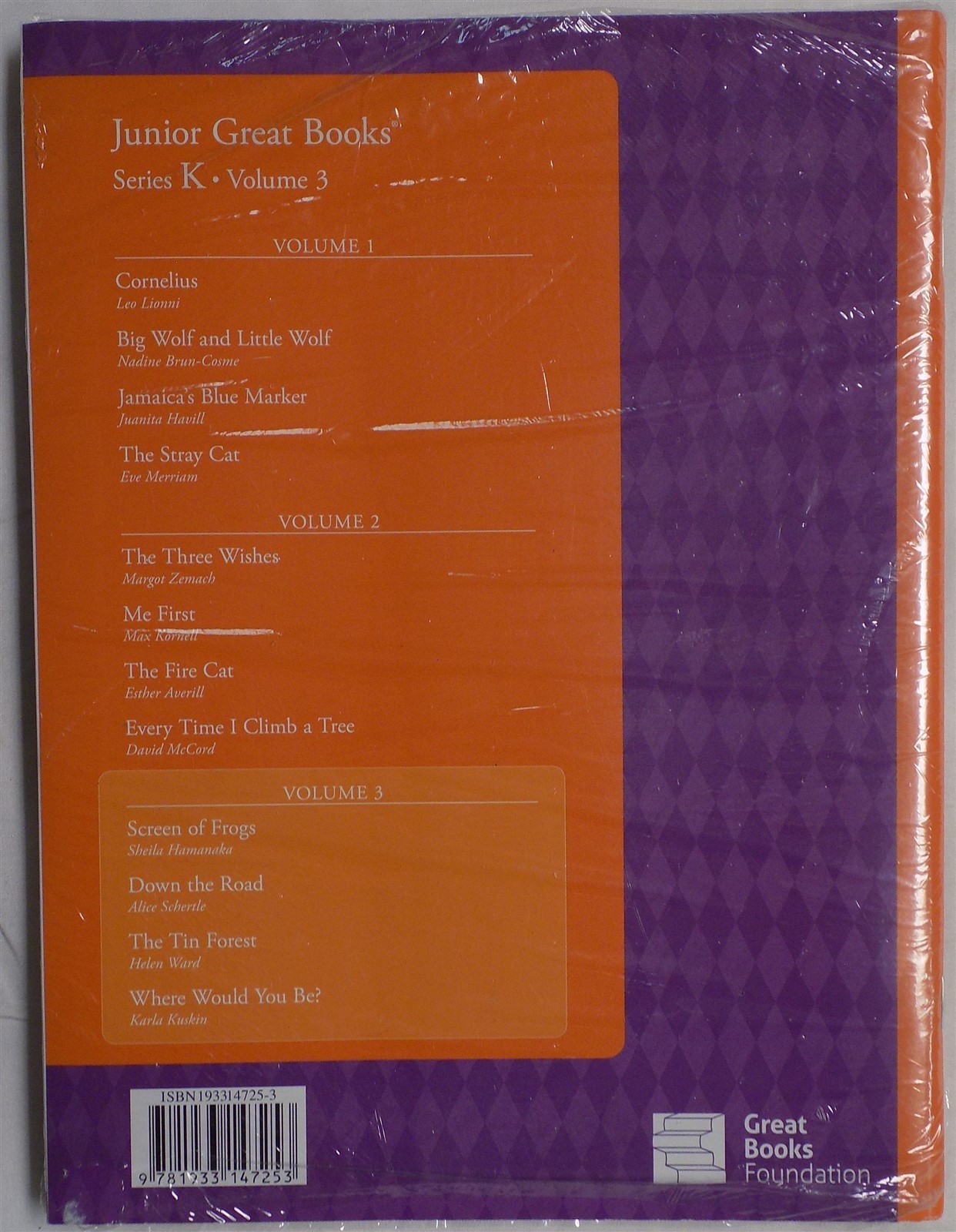Junior Great Book Series K Volume 1, 2, 3 Student Ed. by Great Books Foundation