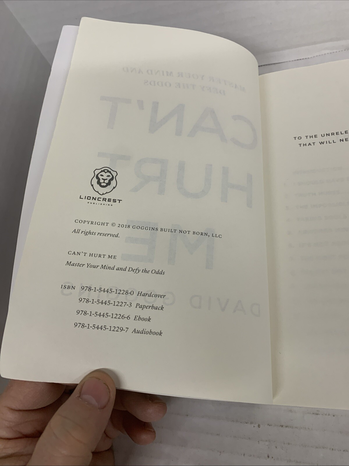 Can’t Hurt Me: Master Your Mind and Defy the Odds