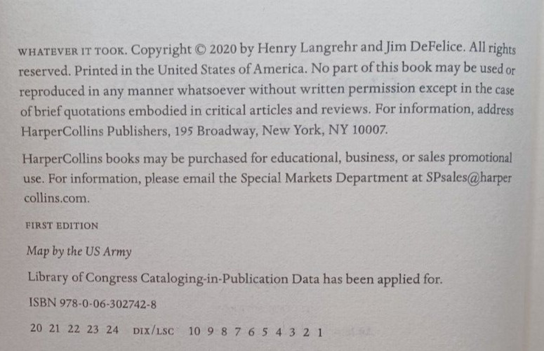 Whatever It Took – An American Paratrooper Henry Langrehr HC 272 Pages