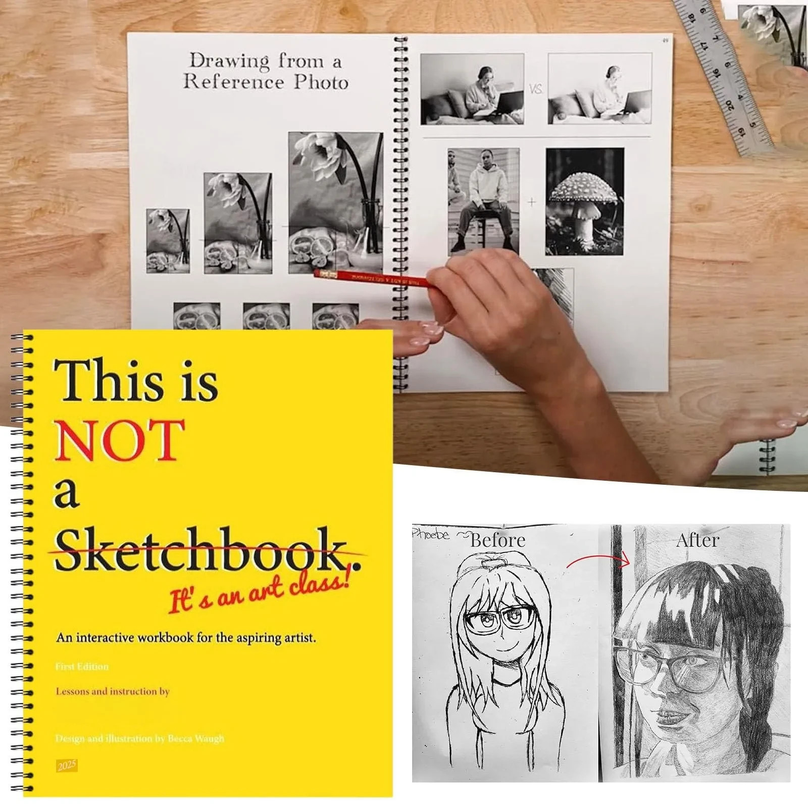 This Is Not a Sketchbook Thick Paper Hardcover Art Class Drawing Book with Lined