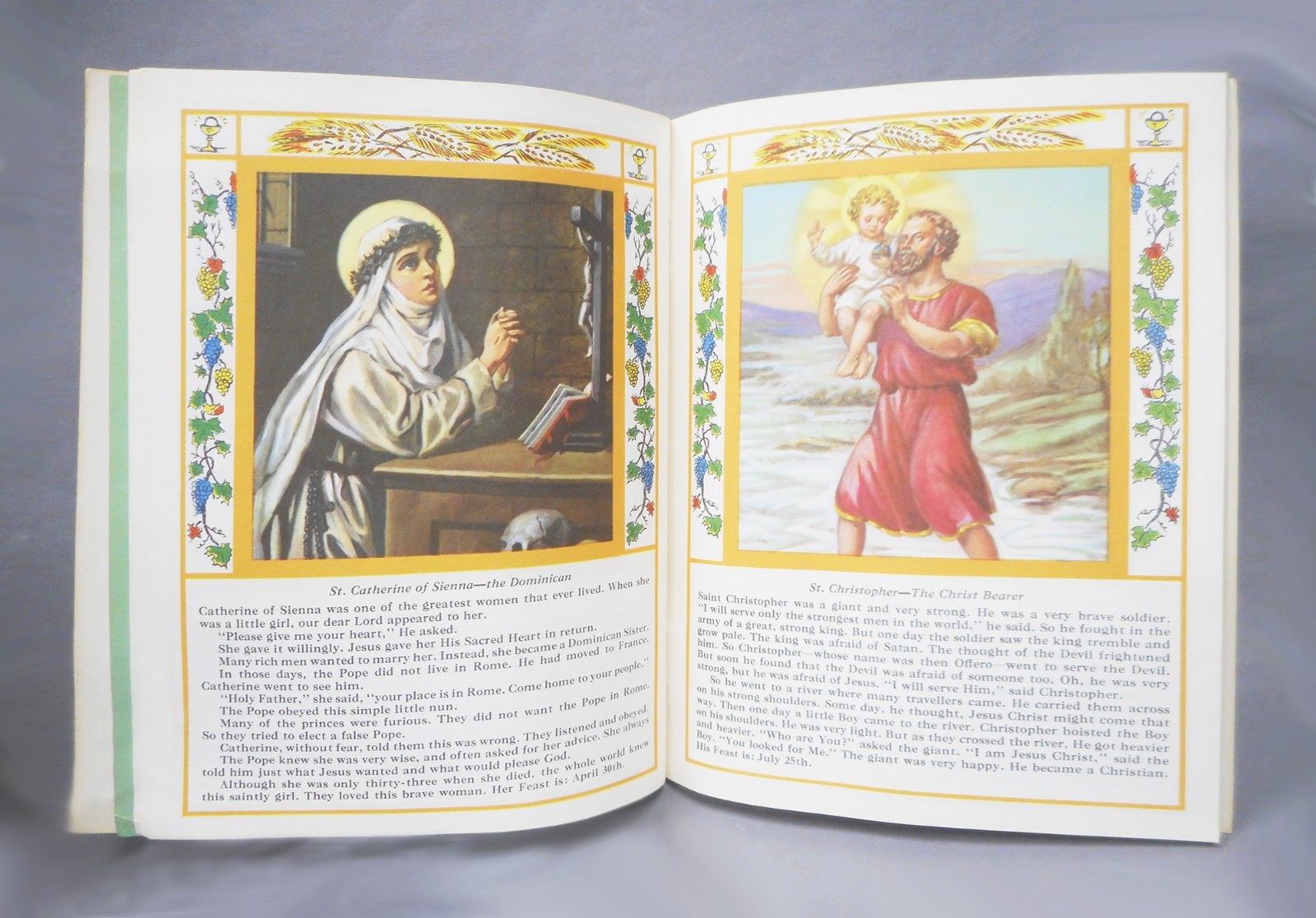 OUR FRIENDS the SAINTS by Daniel A Lord, S.J. 1956 Beautiful illustrations -Nice
