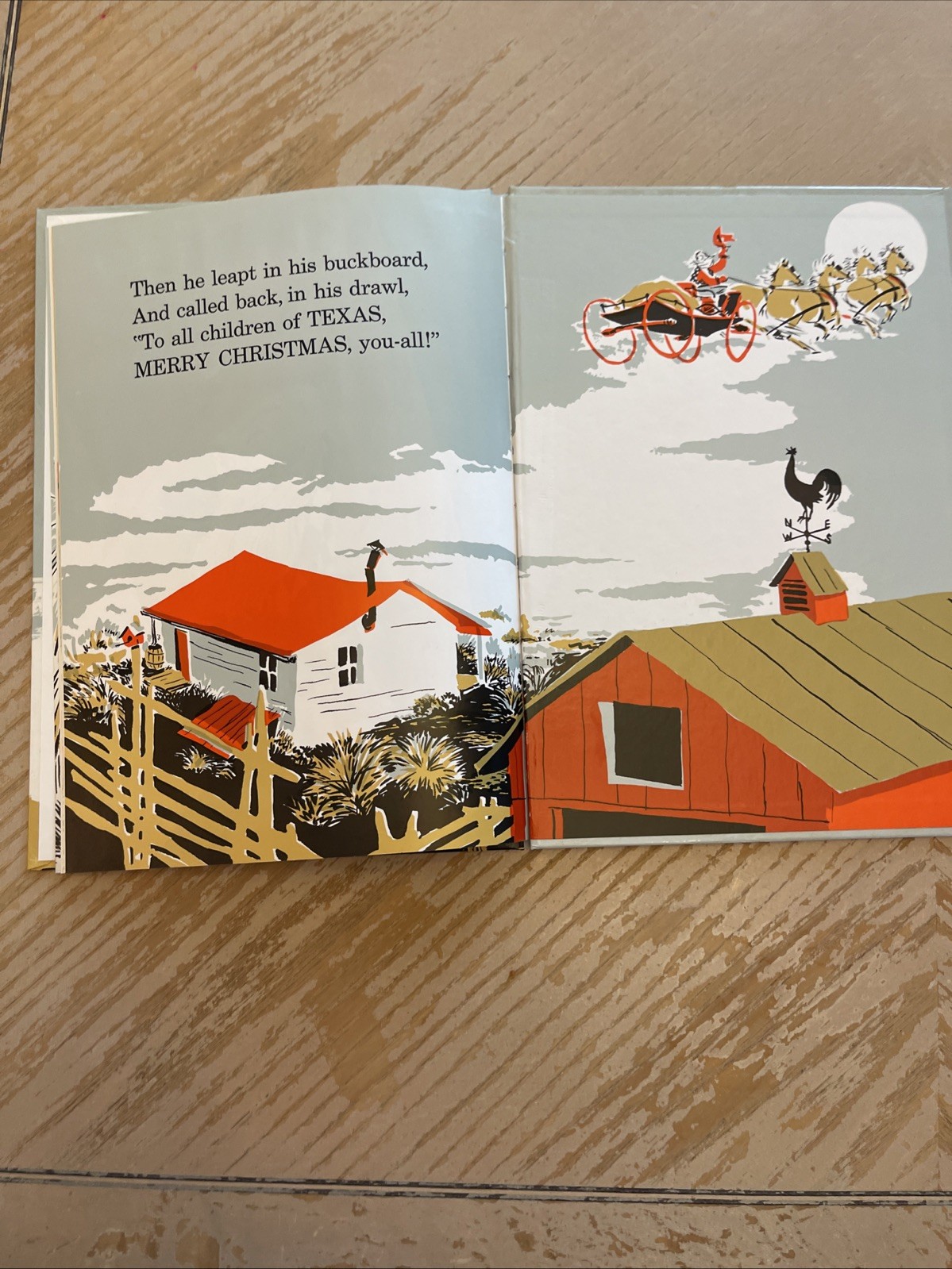 VTG 1992 The Night Before Christmas In Texas That Is Leon Harris Hardcover TX