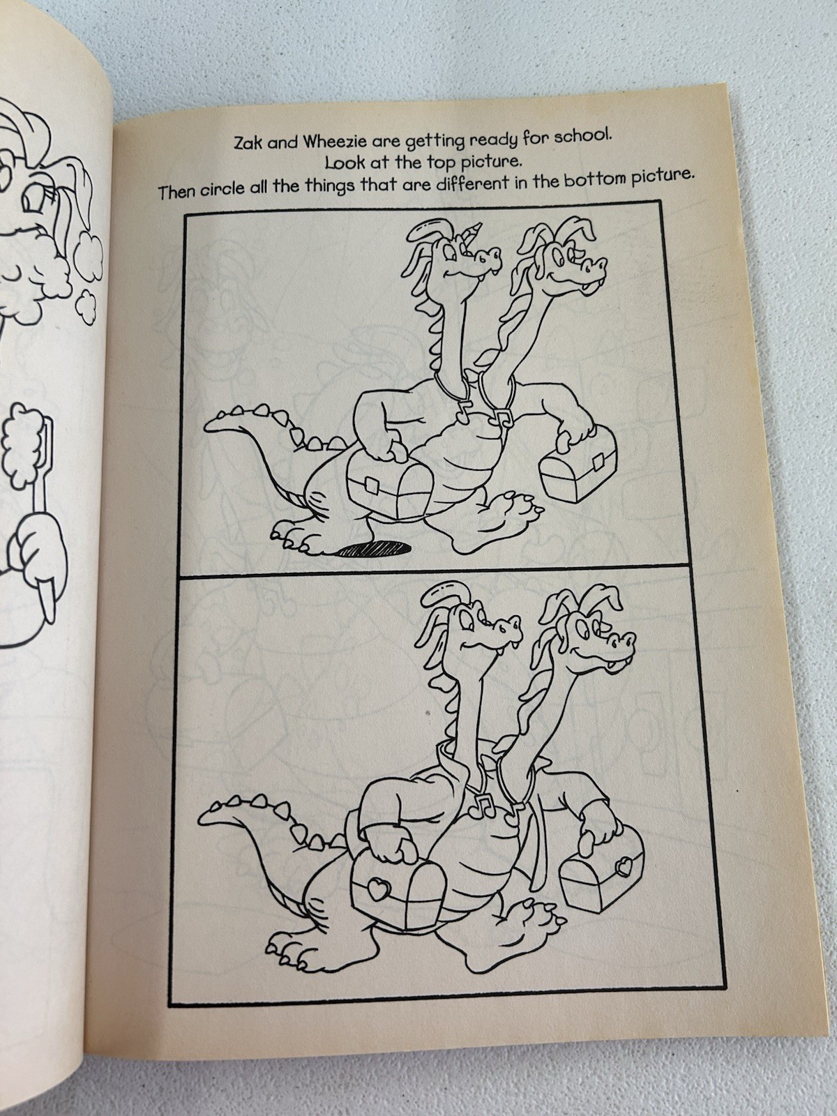 Vintage Dragon Tales Family And Friends Coloring Activity Book Cut Out Doll Y2K