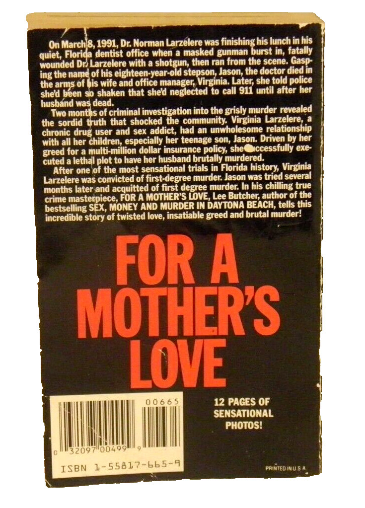 For A Mothers Love By Lee Butcher 1992 Paperback True Story 372 pages Pictures