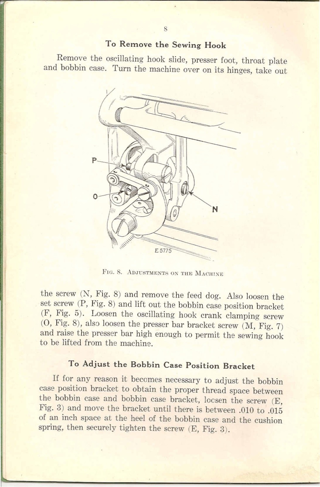 SINGER 66 TIMING & ADJUSTING MANUAL – WIRE-LOCK BIND – TOUGH JACKET – FULL COLOR