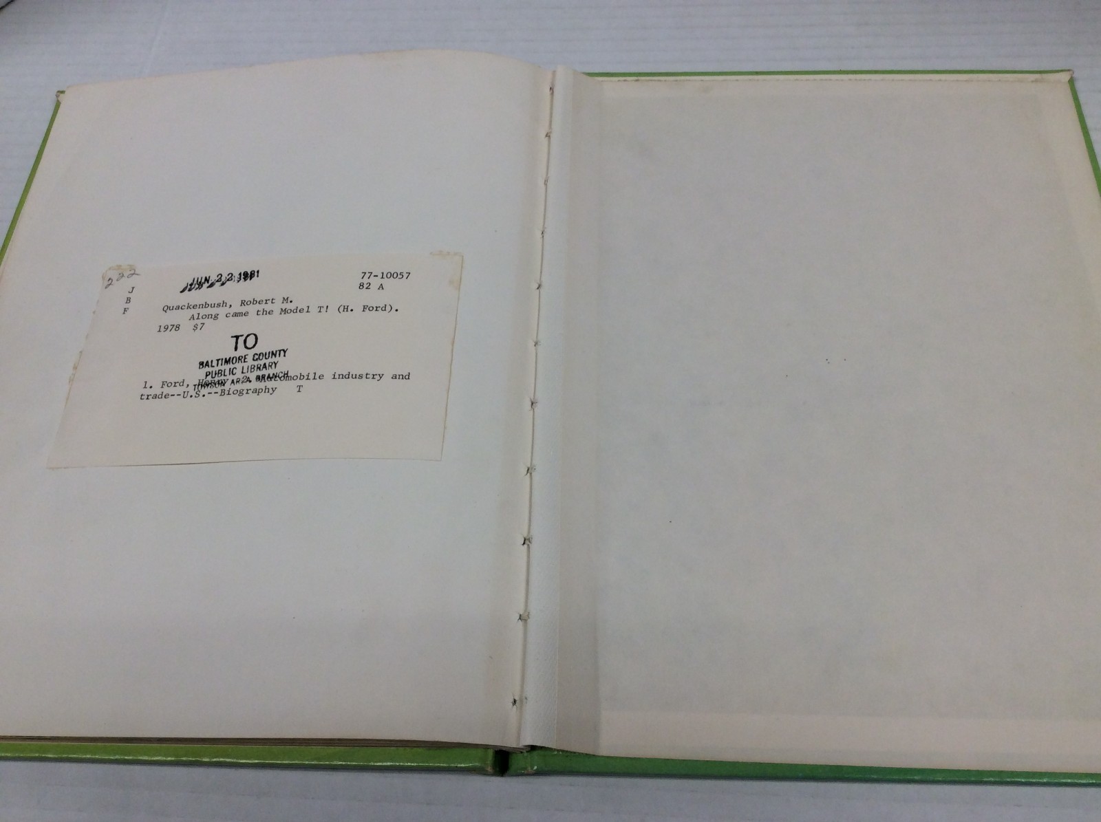 Along Came The Model T! How Henry Ford HC FE 1978 First Edition