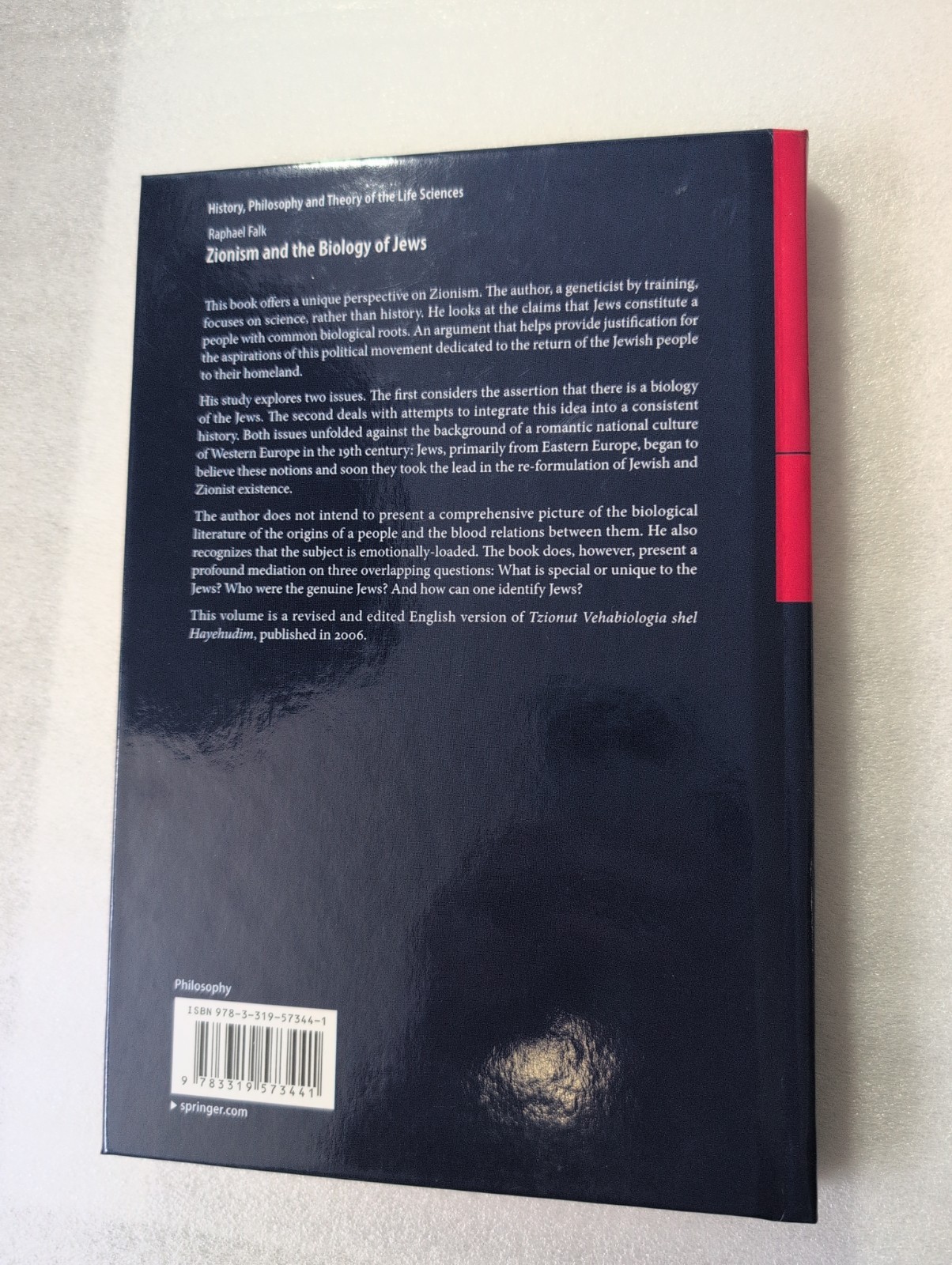 Zionism and the Biology of the Jews by Raphael Falk (2017, Hardcover)