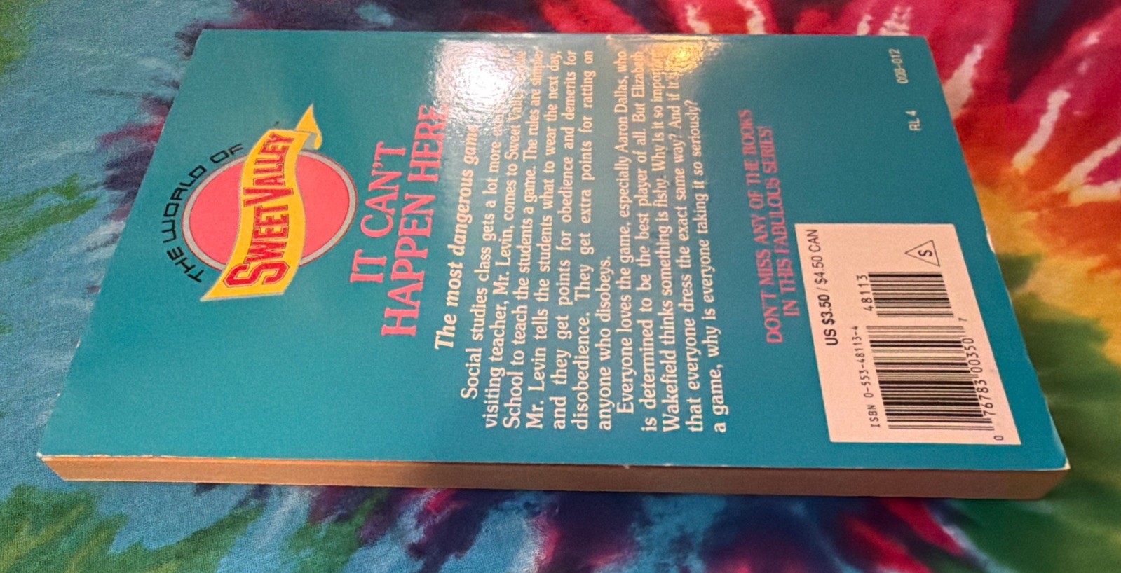 It Can’t Happen Here #86 SWEET VALLEY TWINS Francine Pascal 1995 Paperback Book