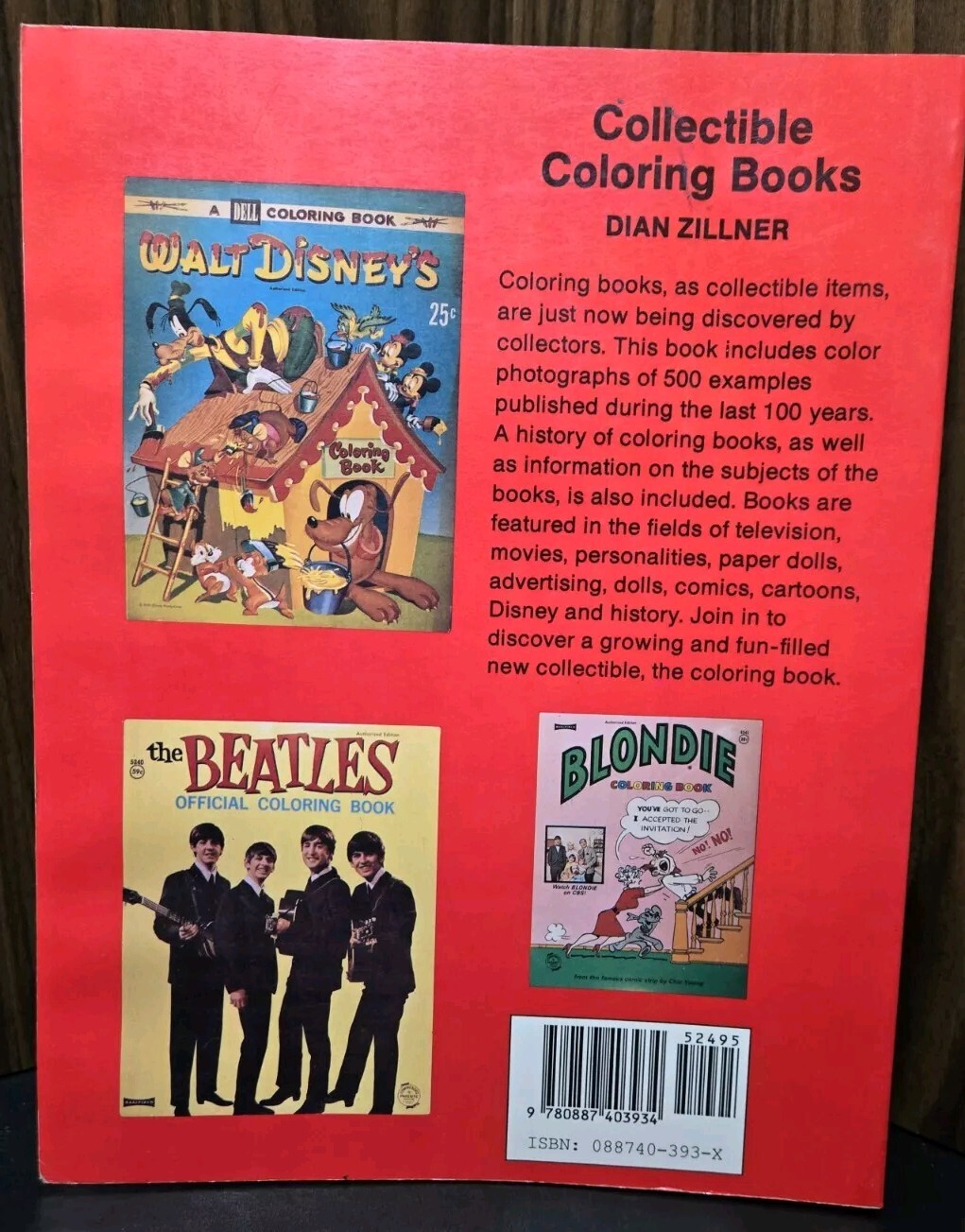Collectible Coloring Books 1992 DIAN ZILLNER 126 pages color pics descriptions