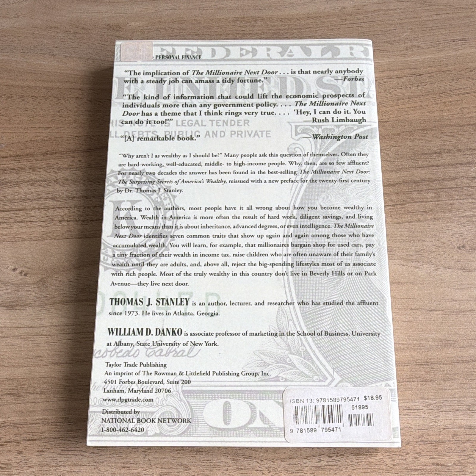 Thomas J. Stanley & William D. Danko The Millionaire Next Door PB Preface