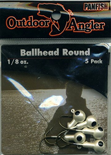 Outdoor Angler White Ballhead Round 1/8 Oz. 5 Pack Fishing Lure