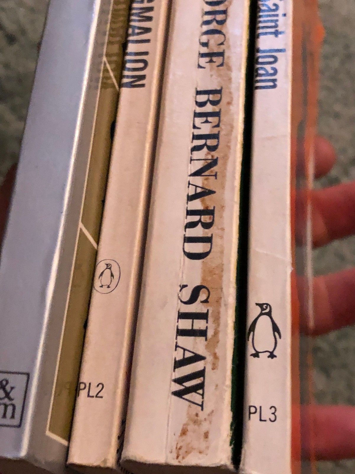 George Bernard Shaw, lot of 4 books, Saint Joan, Pygmalion, Candida