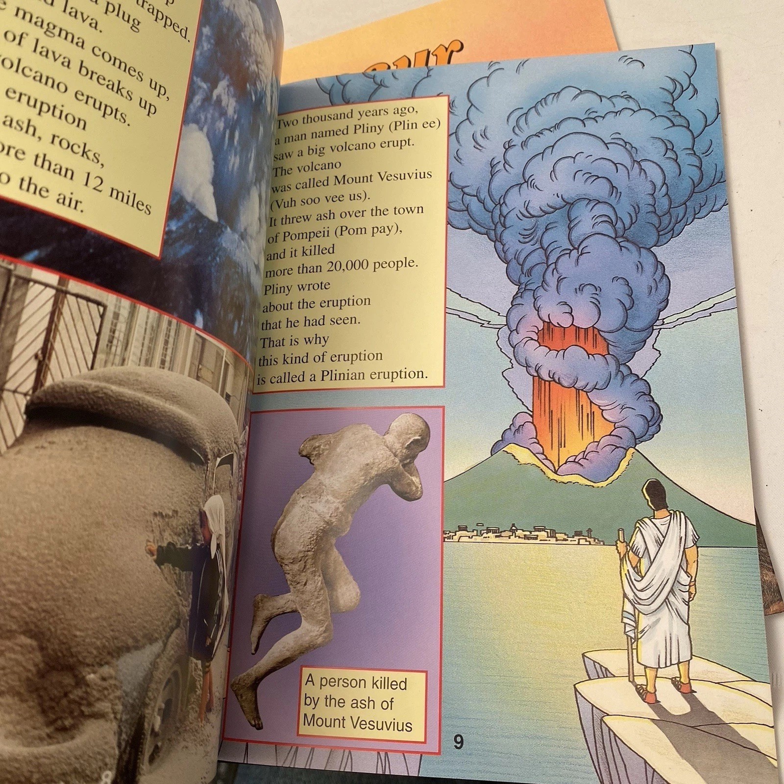 Kids Book Lot Of 4 Grade 2-3 Age 7-8 Dinosaur Detective Volcanoes Places MLK