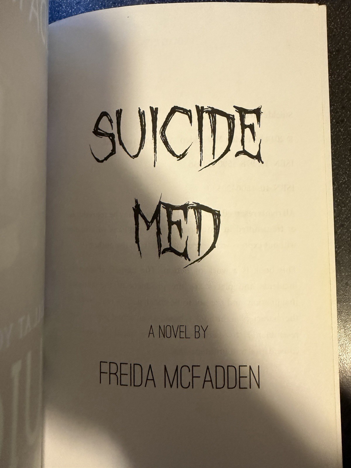 Suicide Med by Freida McFadden Paperback Novel Medical School Suspense Fiction