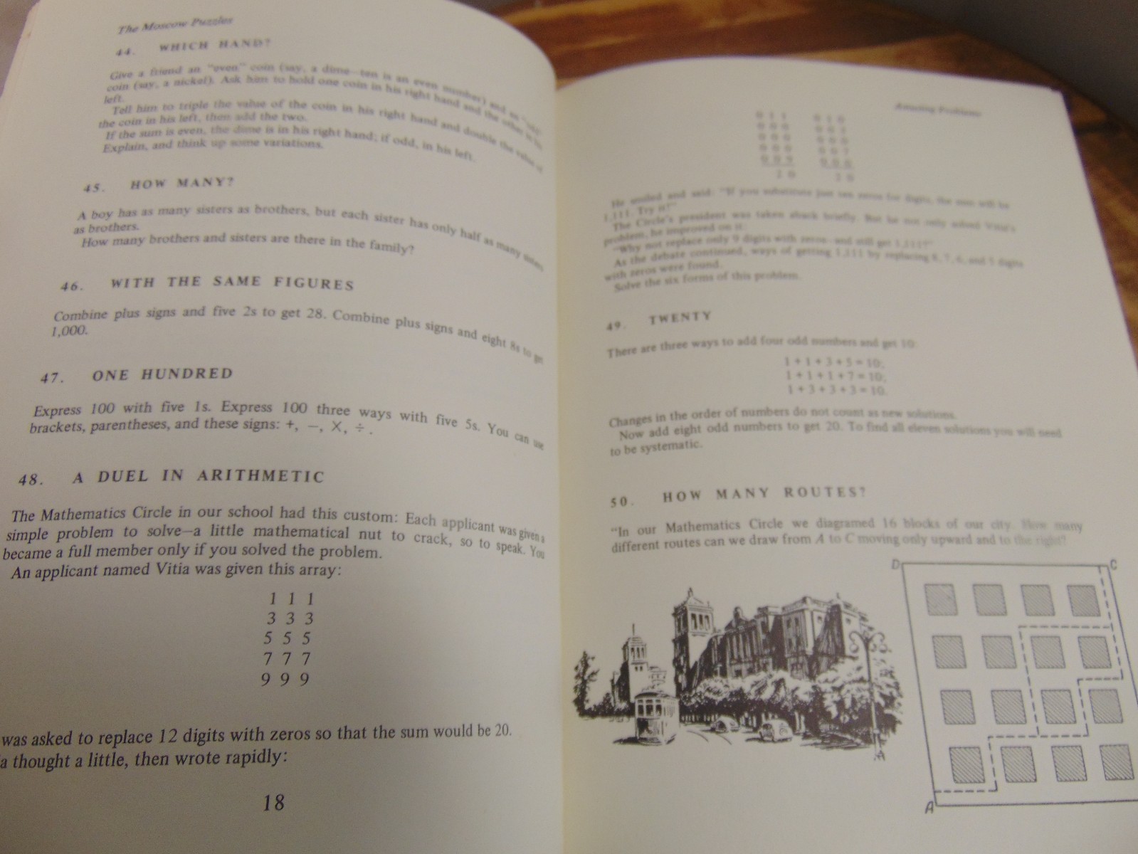 The Moscow Puzzles: 359 Mathematical Recreations By Boris Kordemsky 1972 HC