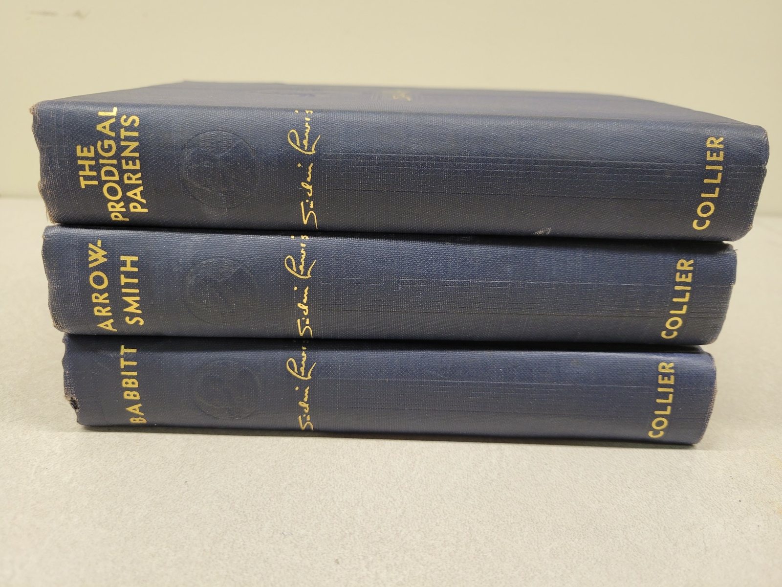 Sinclair Lewis Lot of 3 P.F Collier Books Babbitt, Arrowsmith, Prodigal Parents
