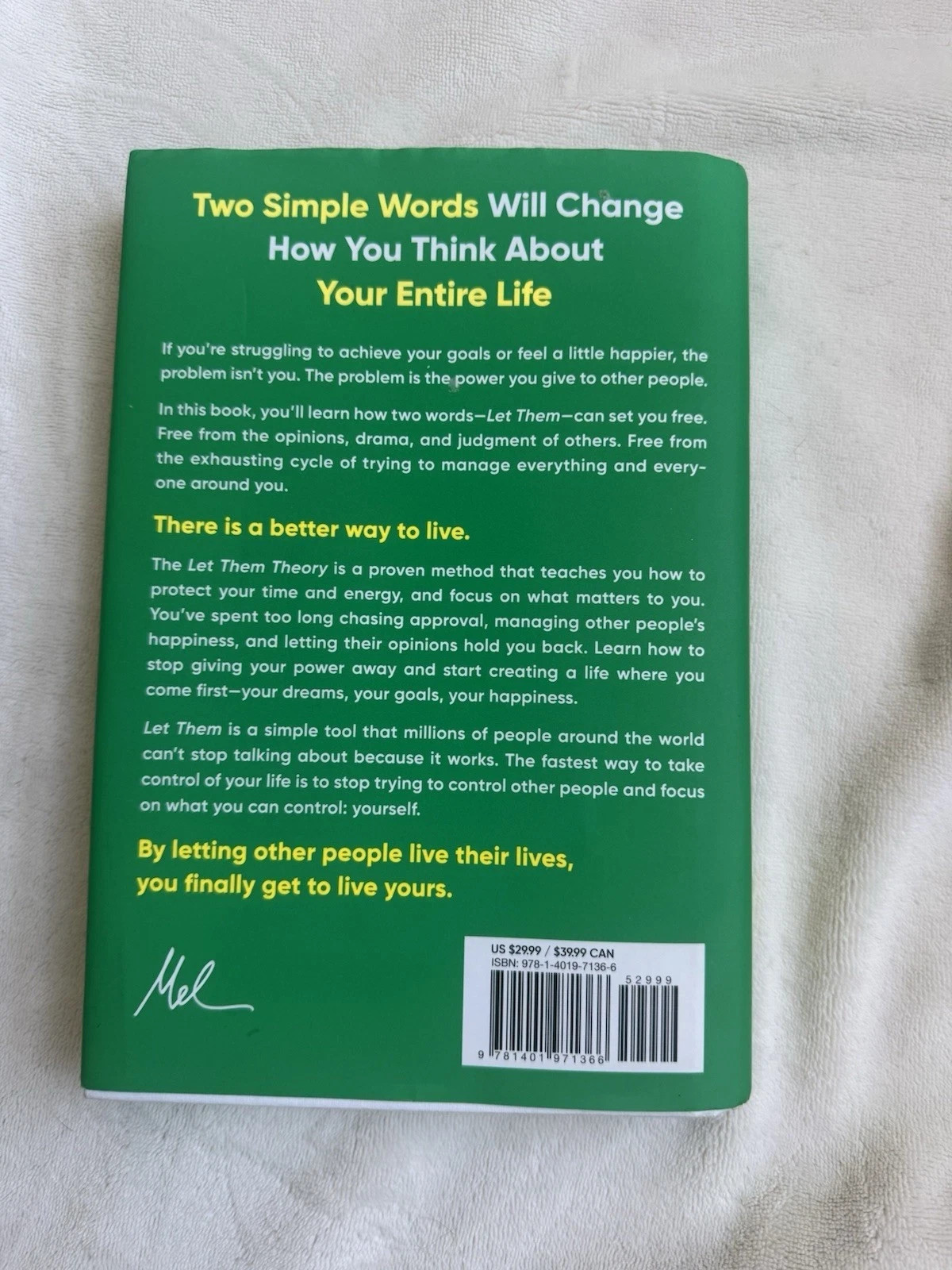 The Let Them Theory By Mel Robbins Hardcover Self Improvement Spiritual Growth
