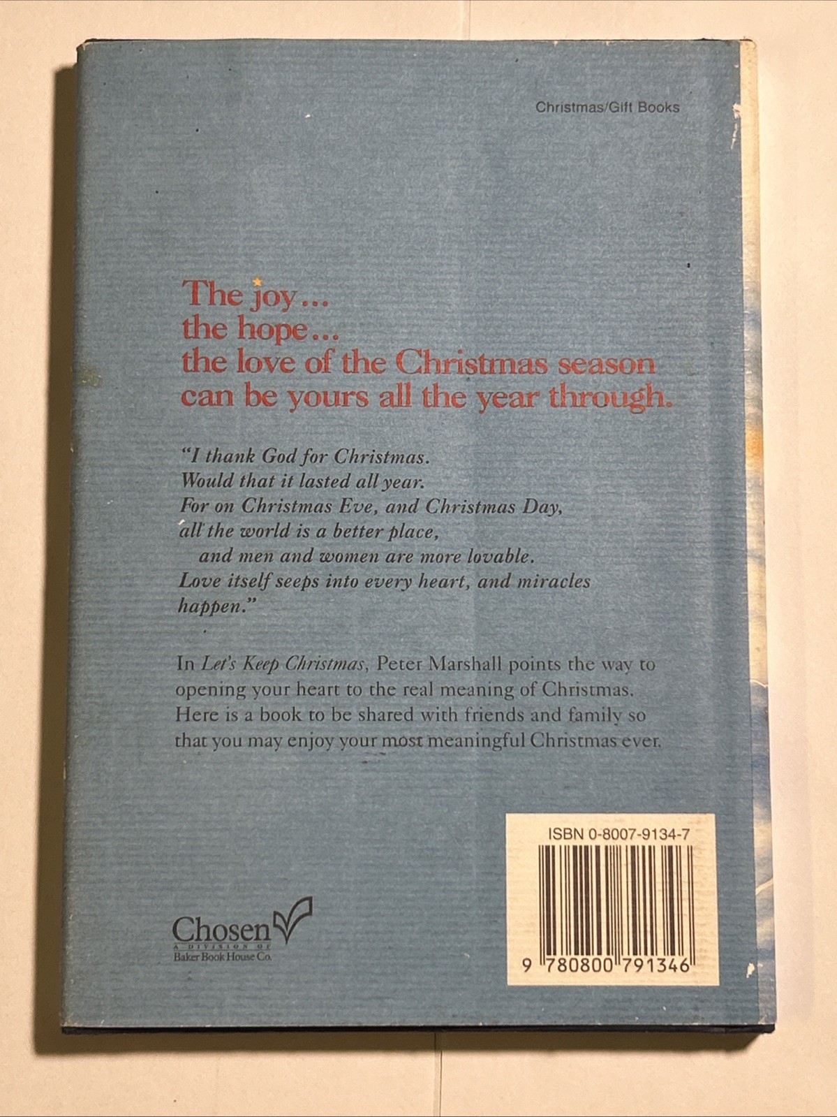Let’s Keep Christmas By Peter Marshall – Vintage 1981 HC