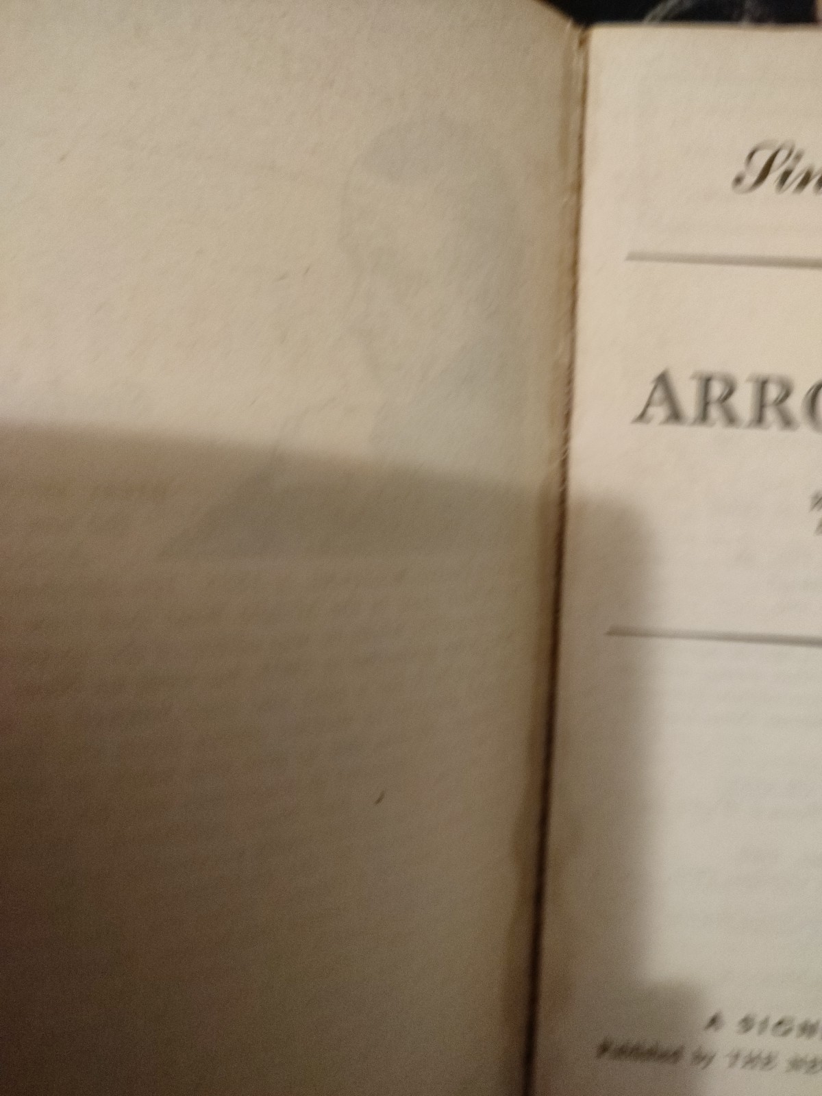 Arrowsmith by Sinclair Lewis 1961 American Classic Science Vintage 1st Signet Ed