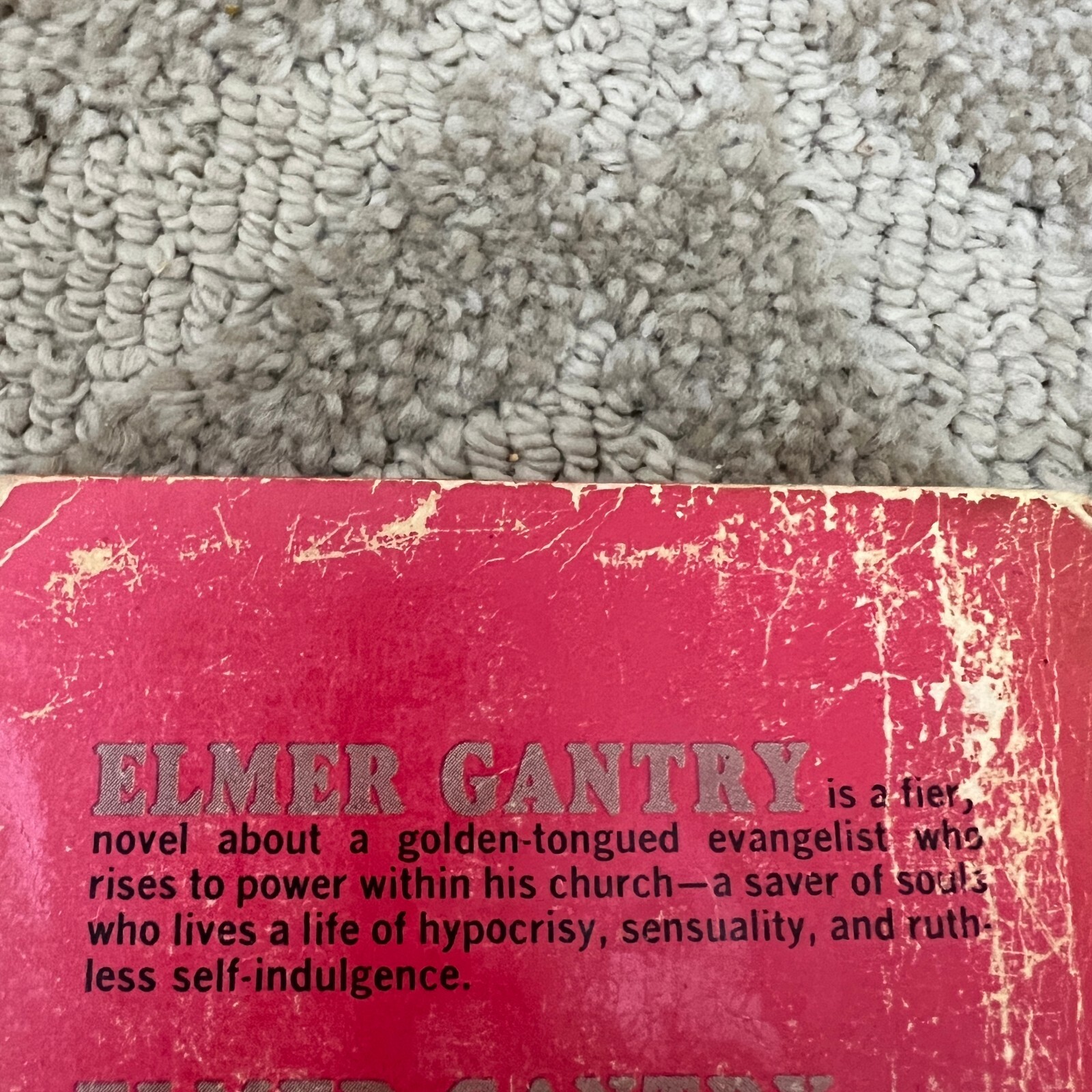 Elmer Gantry Historical Fiction Paperback Book by Sinclair Lewis Signet 1967