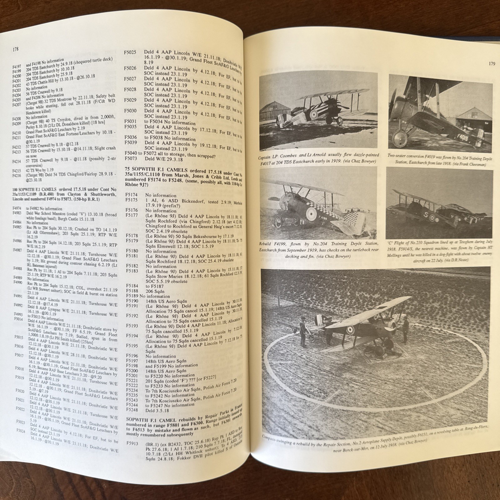 Sopwith Camel The Camel File Air Britain Publication Sturtivant & Page WWI 1993