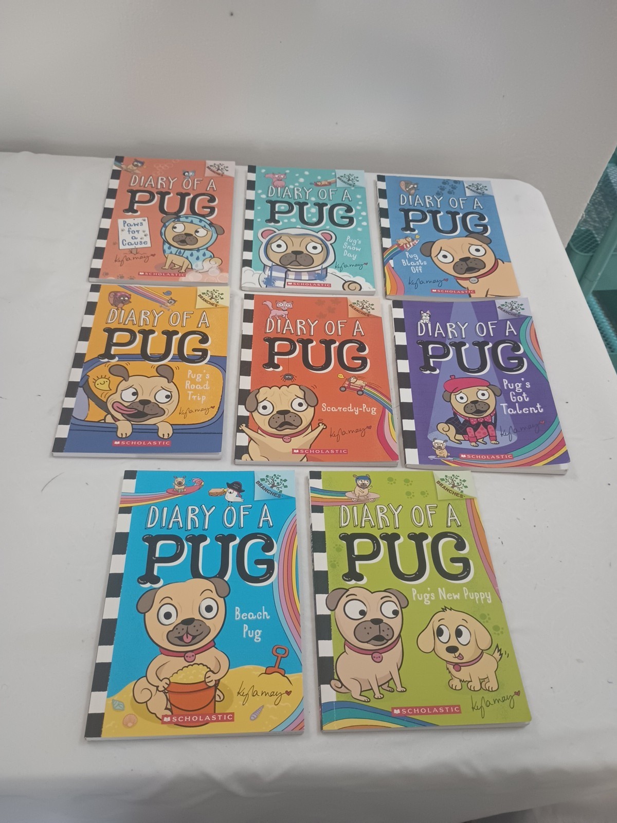 LOT 34 BRANCHES BOOKS: OWL DIARIES,DRAGON MASTERS, DIARY PUG,UNICORN DIARIES.