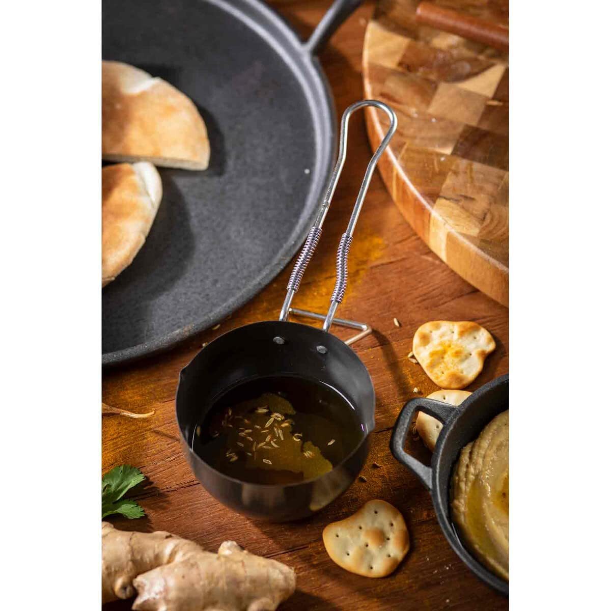 Tablecraft 11069 Tadka Pan, 10-inch Length, 10 oz Capacity, Non-Stick Coated…