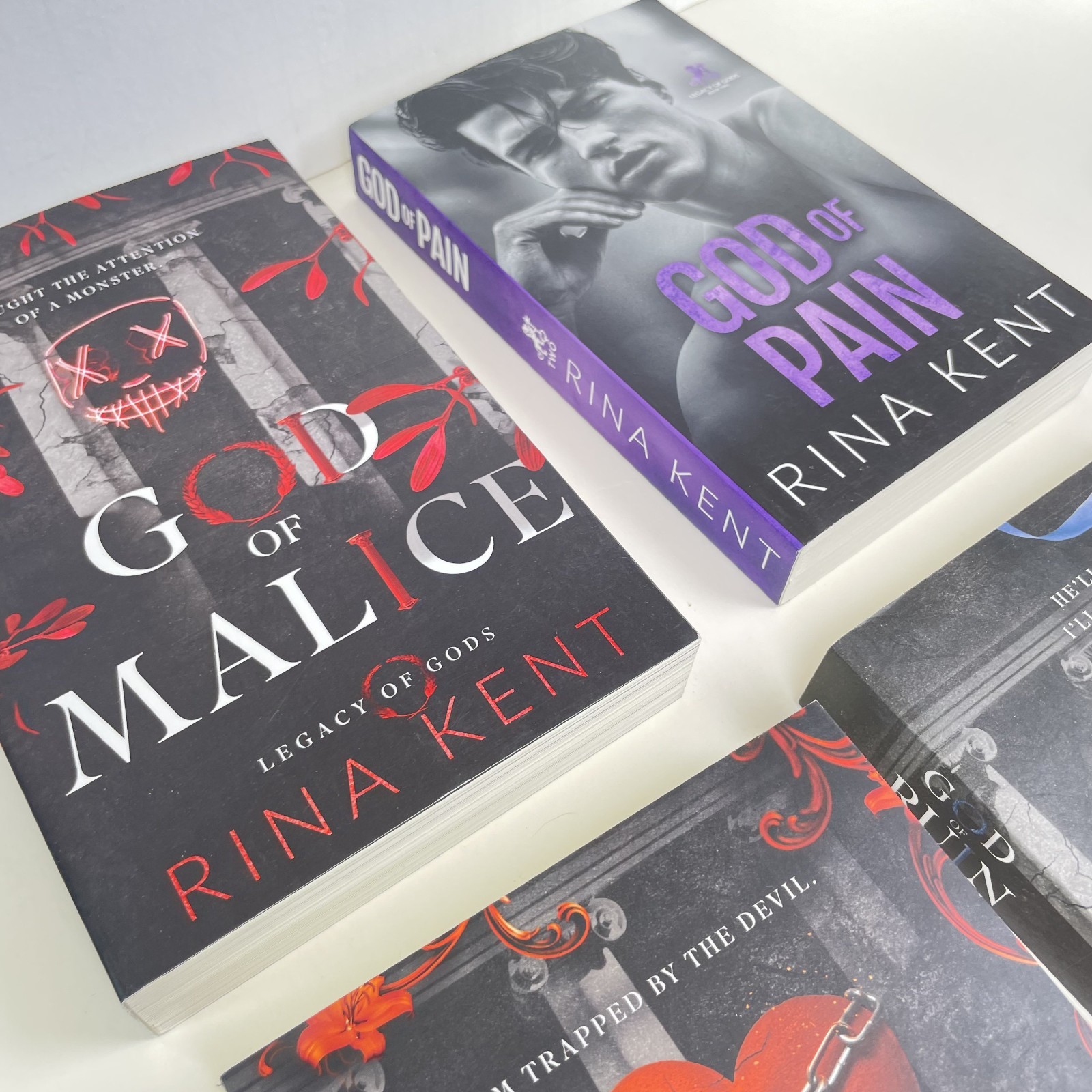 Legacy of Gods Series by Rina Kent Set Lot of 4 Dark Romance PB Books Collection