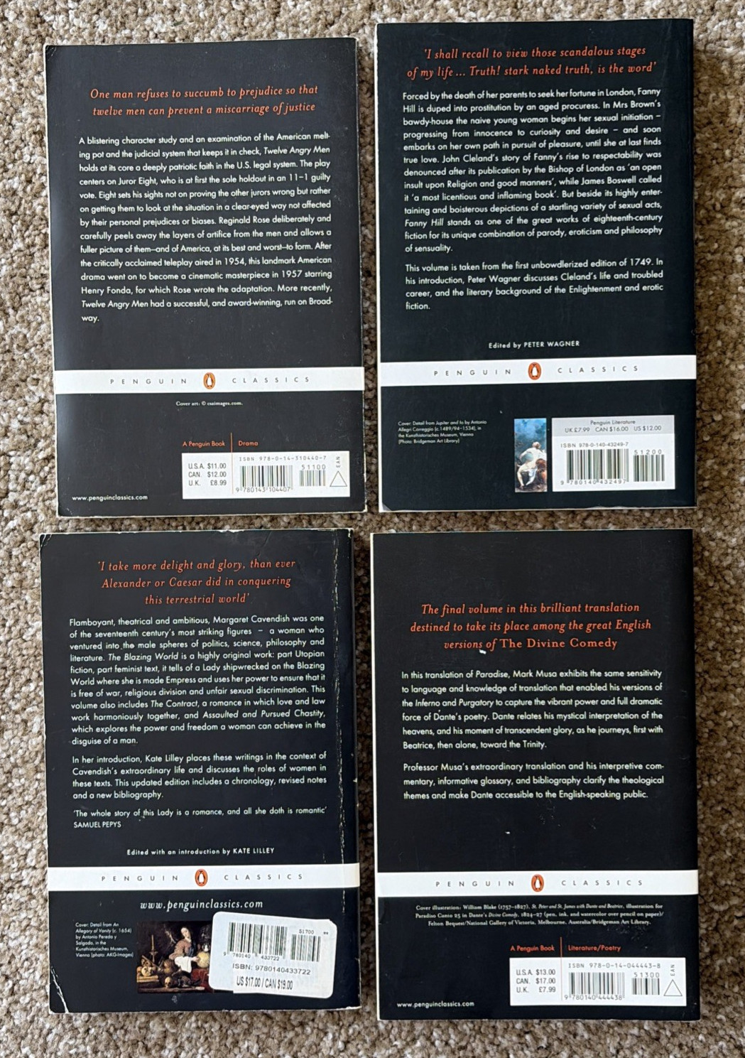 Lot Of 17 Penguin Classics Paperback Du Bois, Dante, Sinclair Lewis *VERY GOOD*