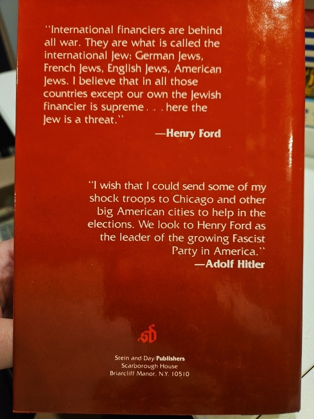 Henry Ford and the Jews Hardcover Jewish History Biography Book
