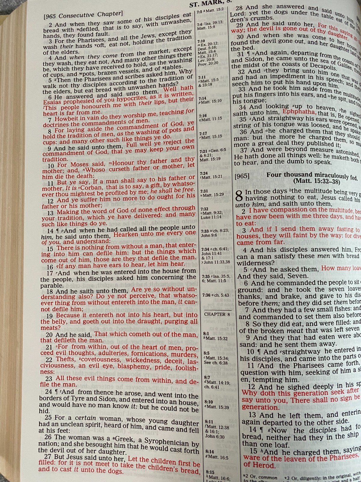 Heirloom Family Holy Bible KJV Red Letter Morrison Funeral Home Tuscumbia 5+ lbs